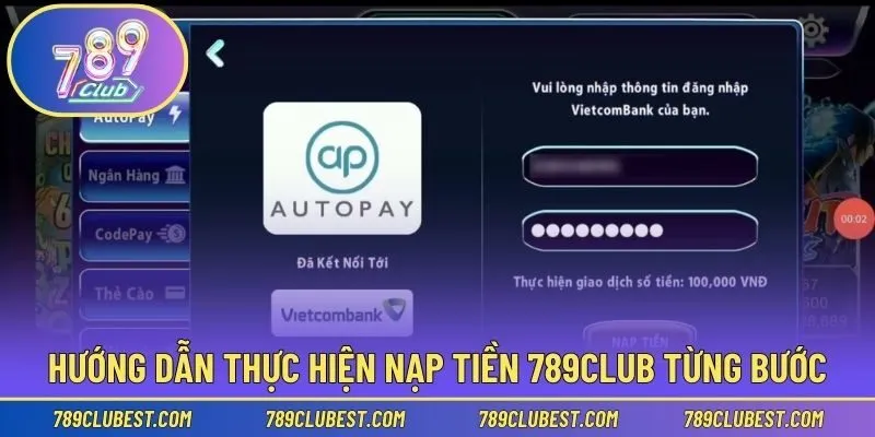 Quy trình chuẩn nạp tiền 789club đơn giản
